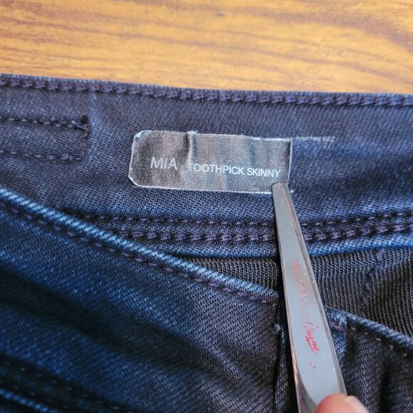 Kut From The Kloth Jeans Size 2 Mia Toothpick Skinny Black Low Rise Stretch - Picture 3 of 12